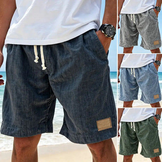 ⏳🔥【Poslední den se slevou 50 %】👖 【S-5XL】【55-110 kg】Pánské ležérní kraťasy s lněným vzhledem a stahovací šňůrkou pro rok 2026