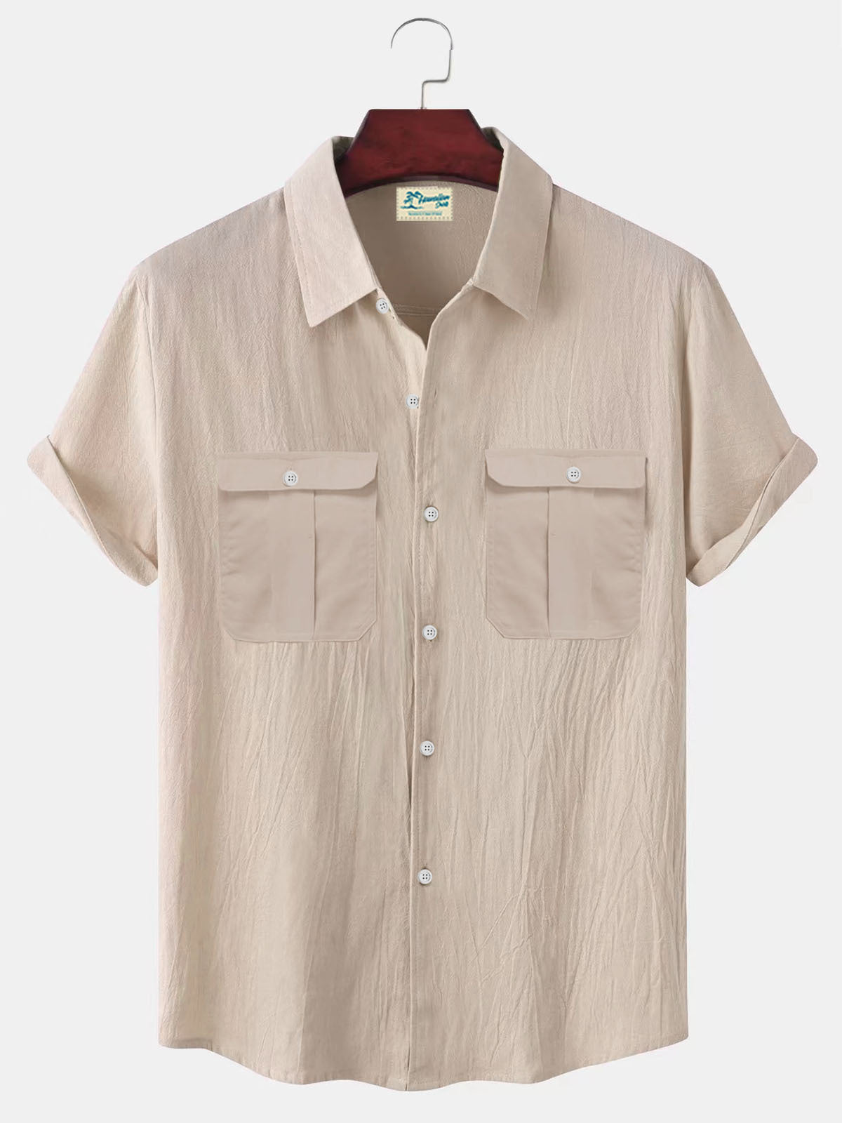 👔【M-5XL】novedad de verano camisa de lino simple para hombre