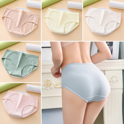 💖🔥【Balení 7 kusů】50% sleva poslední den: Dámské antibakteriální bavlněné kalhotky s vysokým pasem