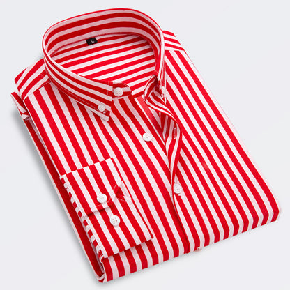 🔥👕【M-5XL】Pánská business košile s dlouhým rukávem v pruzích 2026 - Každodenní univerzální styl