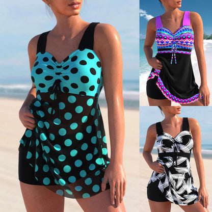 🩱🏖️【50% sleva 😍】【S-4XL】🌴2026 nové velké dámské plavky s potiskem, rychleschnoucí a prodyšné
