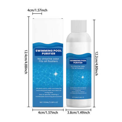 💧【3 piezas 32 euros】Líquido purificador para piscinas: ¡Agua cristalina, sin complicaciones! ✨ Dile adiós al agua verde y a los químicos agresivos: solo agua pura y fresca en cada baño. 🏊‍♂️💙