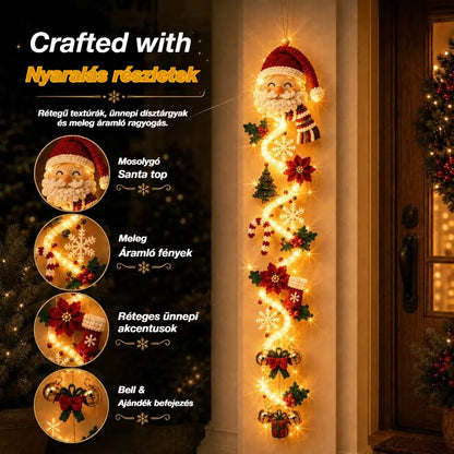 🎄🎅🎃Utolsó nap! 🎅Élvezze az 50%-os kedvezményt a világító karácsonyi ajtódíszekre!