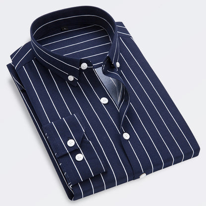 🔥👕【M-5XL】Pánská business košile s dlouhým rukávem v pruzích 2026 - Každodenní univerzální styl