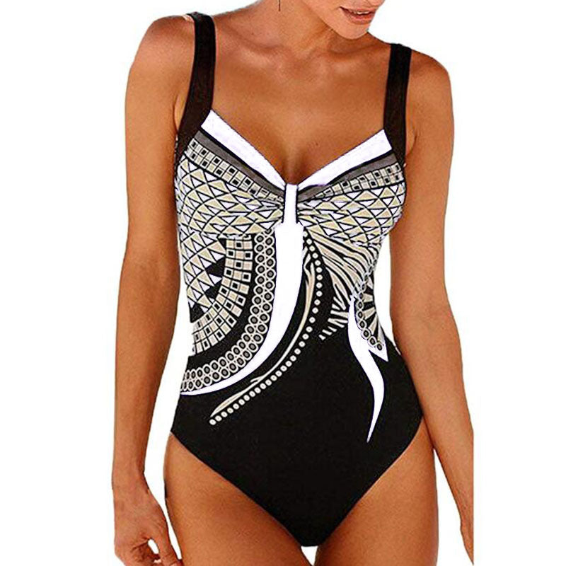 🩱Sezonowa oferta specjalna🏊‍♀️ Nowy strój kąpielowy jednoczęściowy retro 2026 z nadrukiem, bikini