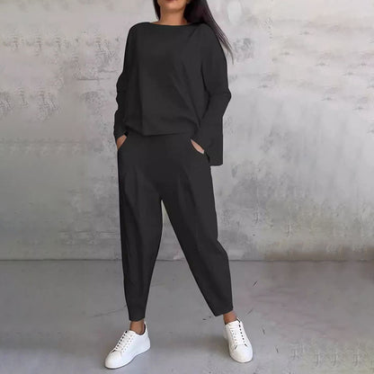 💖 Nueva promoción 50% de descuento, conjunto casual sencillo de algodón 2026 primavera-otoño, versátil para el día a día y el trabajo