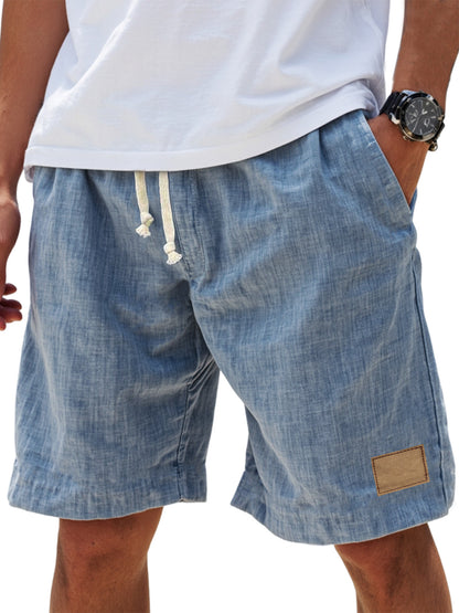 ⏳🔥【Poslední den se slevou 50 %】👖 【S-5XL】【55-110 kg】Pánské ležérní kraťasy s lněným vzhledem a stahovací šňůrkou pro rok 2026