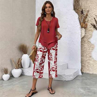 🌺【S-5XL】 Dvoudílná sada Fresh Breeze | Lehká a elegantní vícebarevná letní sada