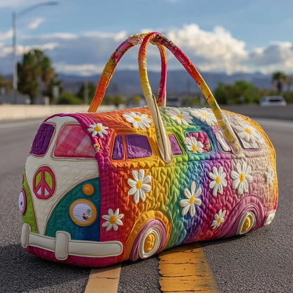 👜💐【(16x8x8) palců】Polstrovaná cestovní taška Hippie Van