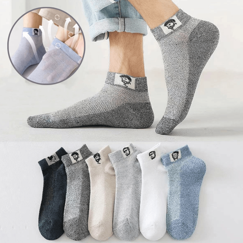 🧦Compra 5 y llévate 5 gratis [35-42] Calcetines desodorantes transpirables de verano para hombre 2026.
