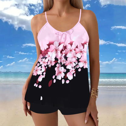 🌈🌴✨【S-4XL】 2026 Nové dvoudílné bikiny Plus Size s potiskem