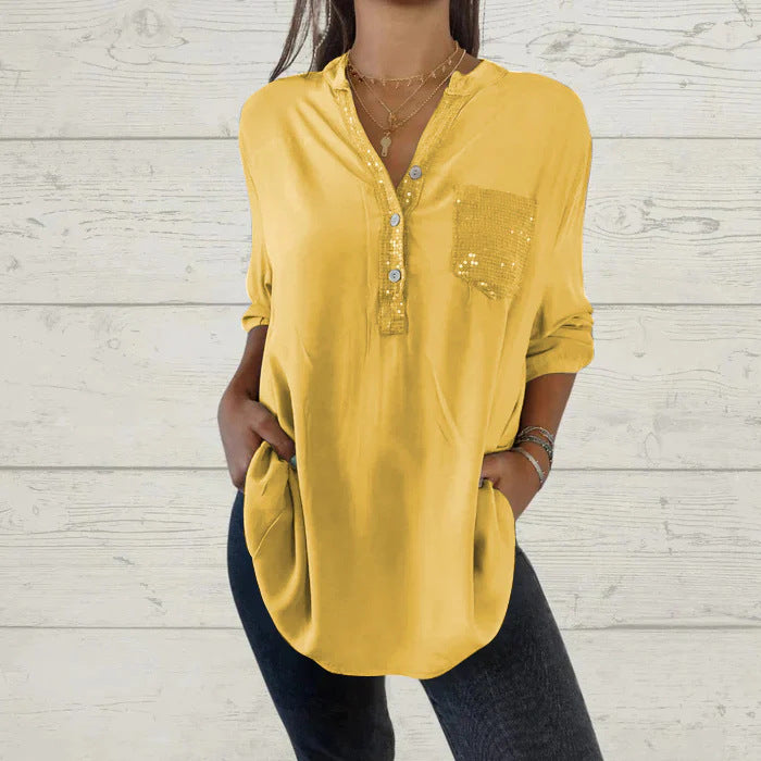 【S-5XL】Nueva camiseta de cuello en V de color liso para 2026