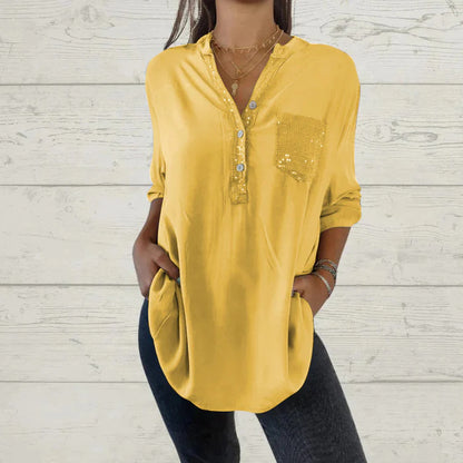 【S-5XL】Nueva camiseta de cuello en V de color liso para 2026