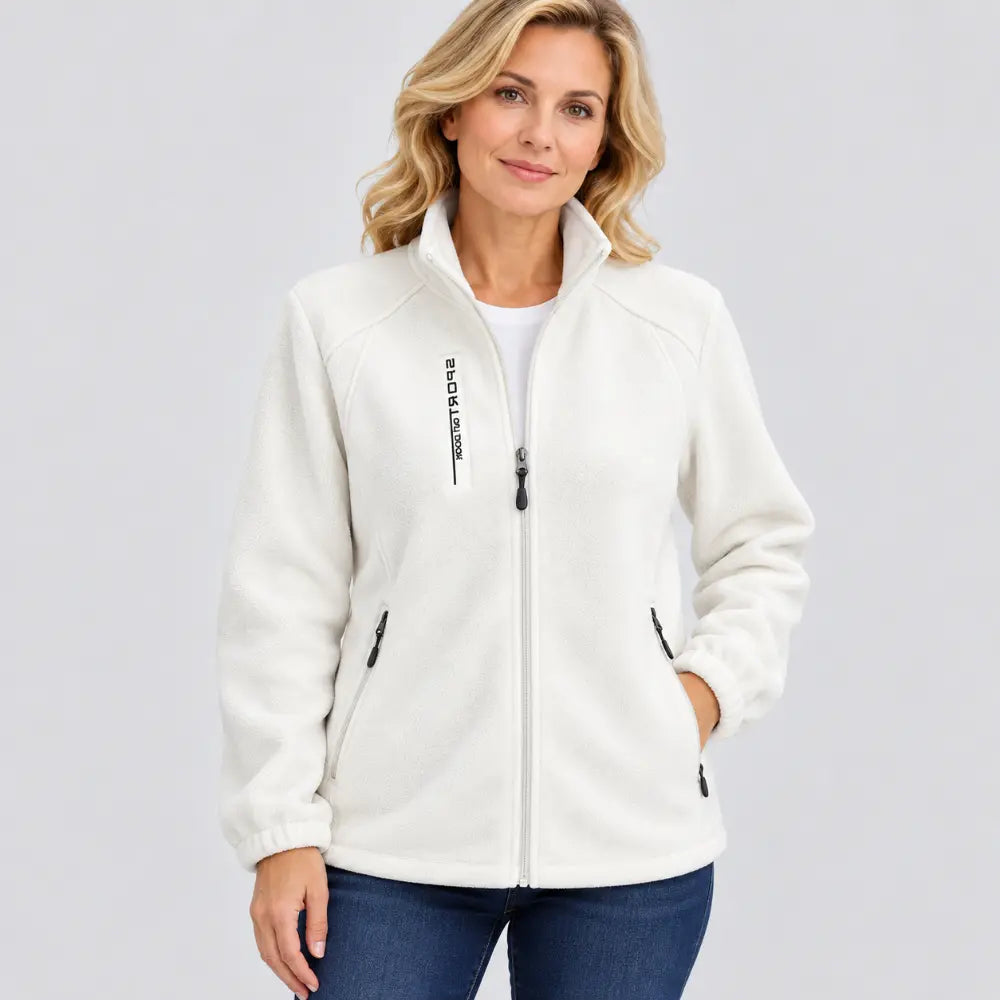 ❤️【XL-5XL】😊 Ženska flis jakna za mamice – za pomlad in jesen, s stoječim ovratnikom, odprta, prilegajoča se, nova