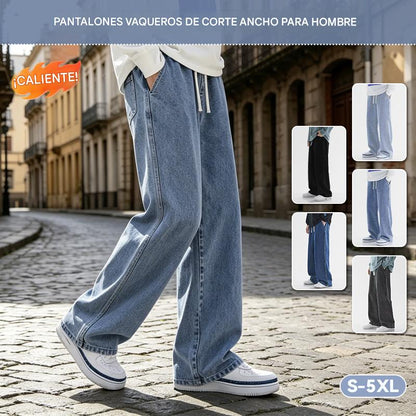 🔥Jeans retro para hombre: estilo casual, pierna recta holgada, pago contra entrega