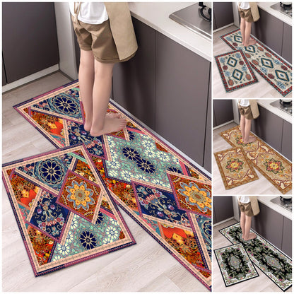 💥49% de descuento 【40*60cm + 40*120cm】🌺 Alfombrilla de cocina antideslizante, alfombrilla de cocina larga absorbente