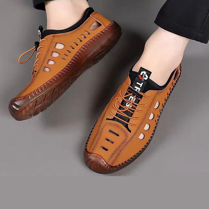 Nuevos zapatos casuales transpirables de suela blanda y diseño calado para hombre.