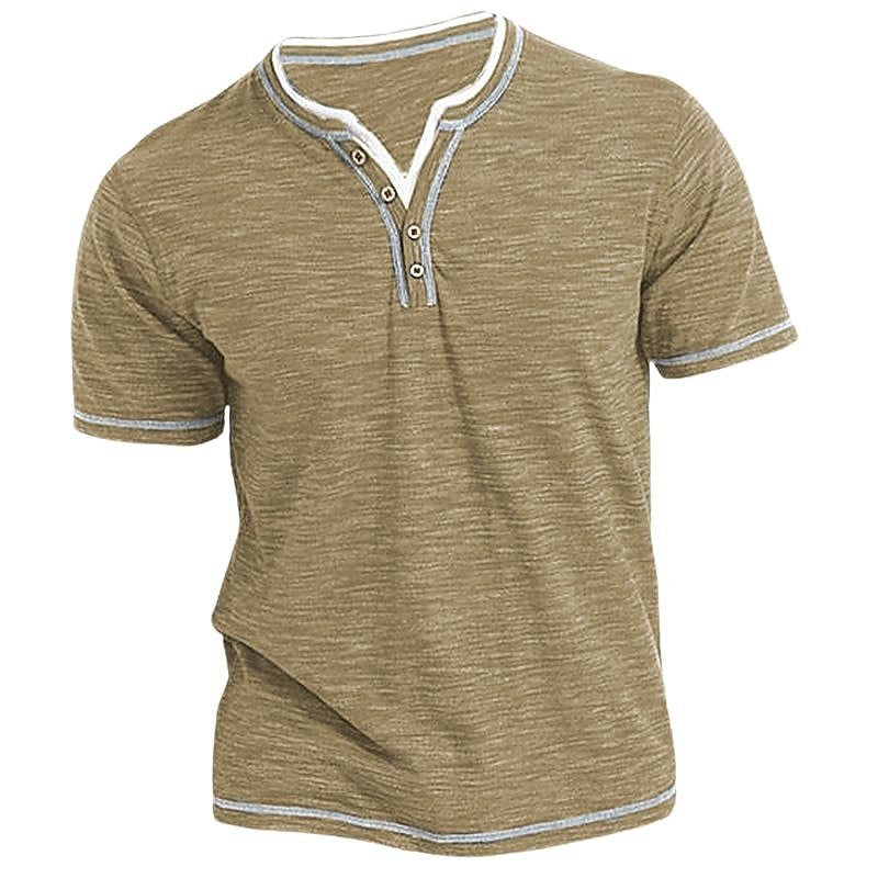 🔥👕【S-3XL】 Pánské ležérní tričko s krátkým rukávem a výstřihem do V