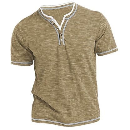 🔥👕【S-3XL】 Pánské ležérní tričko s krátkým rukávem a výstřihem do V