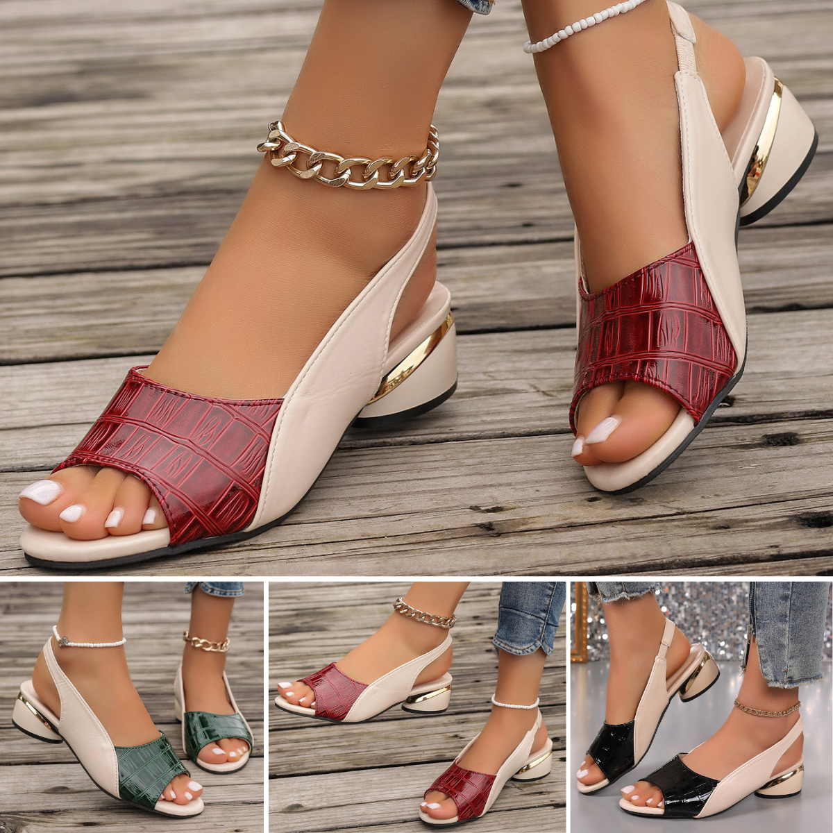 💖👡【50% sleva 🔥】【35-43】Letní dámské římské sandály Nový styl Otevřené sandály s vysokým podpatkem