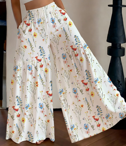 【 S-2XL】Pantalones holgados estampados para mujer, aptos para todo tipo de cuerpo, pago contra reembolso.
