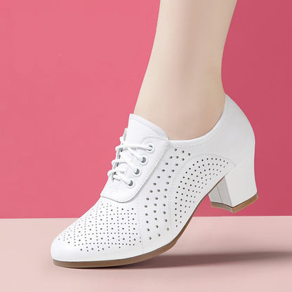 👡🌷【Tallas 34-41】【Altura del tacón 5 cm】👡Nuevos zapatos de mujer 2026 hechos de cuero genuino con una sola capa, transpirables y huecos.