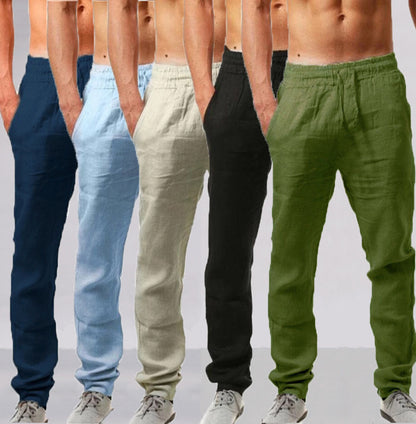 😍👖【S-4XL】💥Nuevos pantalones deportivos casuales de verano para hombre 2026, tallas grandes, versión ancha, material transpirable de algodón y lino.