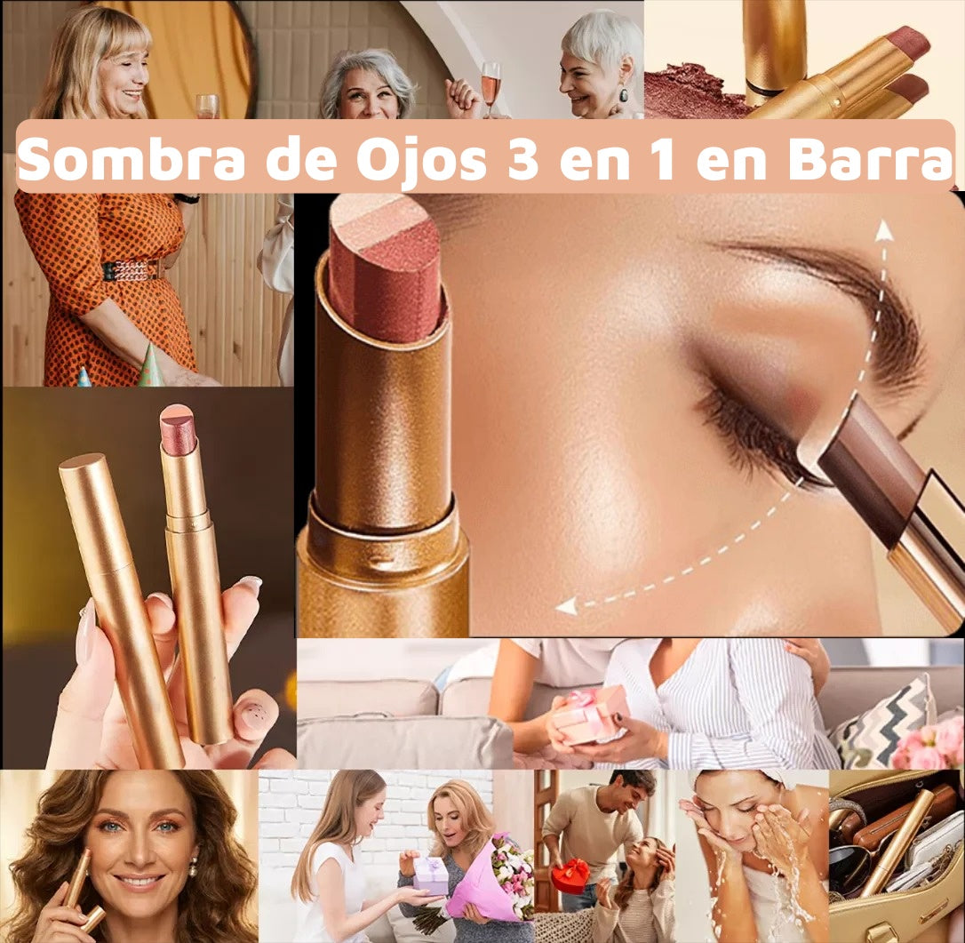【1/2/3/4 PCS】✨ Sombra de Ojos 3 en 1 en Barra – Brillo Instantáneo, Efecto Lifting y Larga Duración 💄