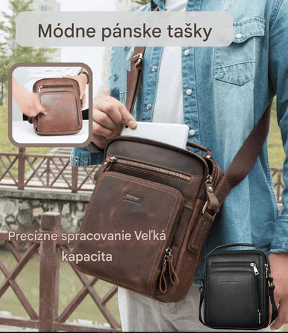 🔥【SLEVA 49 %】Pánská kožená taška přes rameno