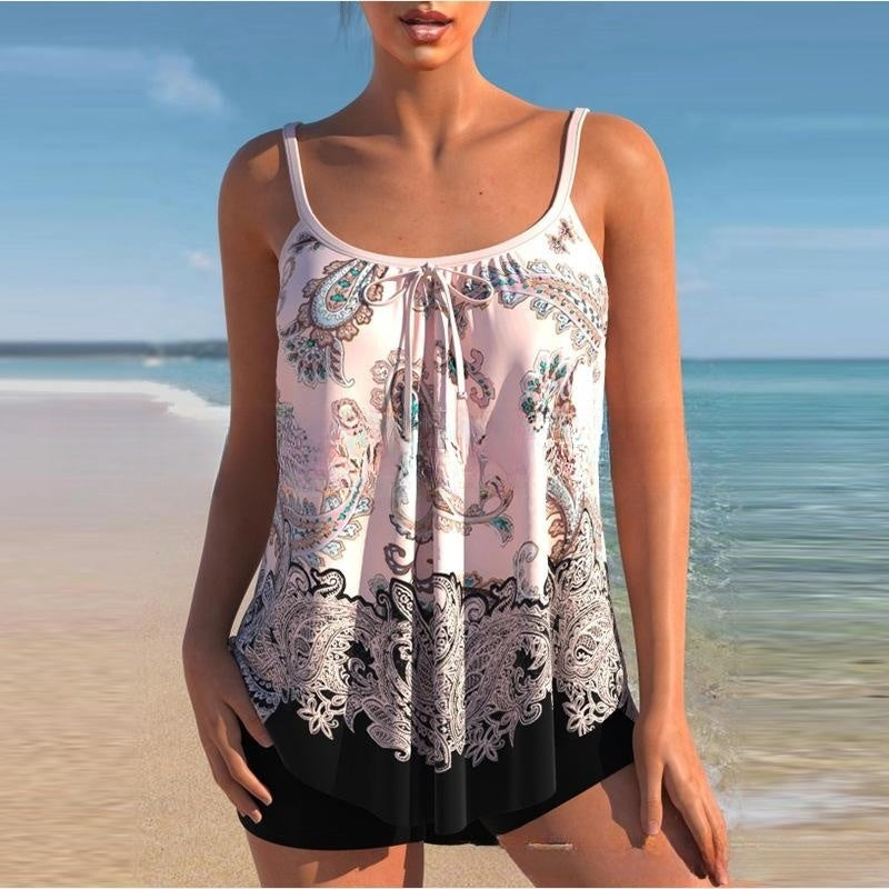 🌈🌴✨【S-4XL】 2026 Nové dvoudílné bikiny Plus Size s potiskem