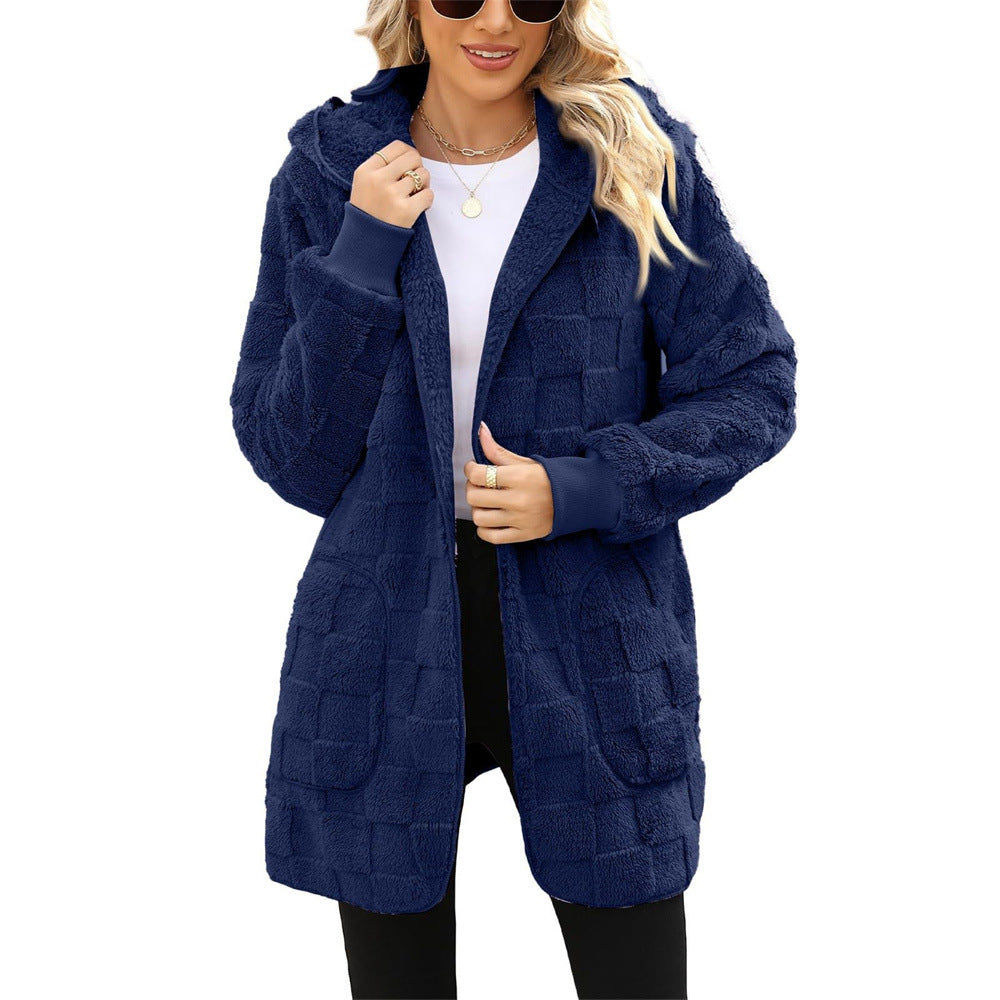 ☃️❄️【S–5XL】🌸 Zimska novost: ženska karirasta podložena jakna s toplo podlogo za prosti čas