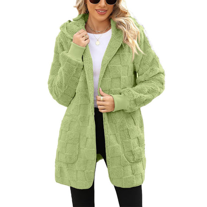 ☃️❄️【S–5XL】🌸 Zimska novost: ženska karirasta podložena jakna s toplo podlogo za prosti čas
