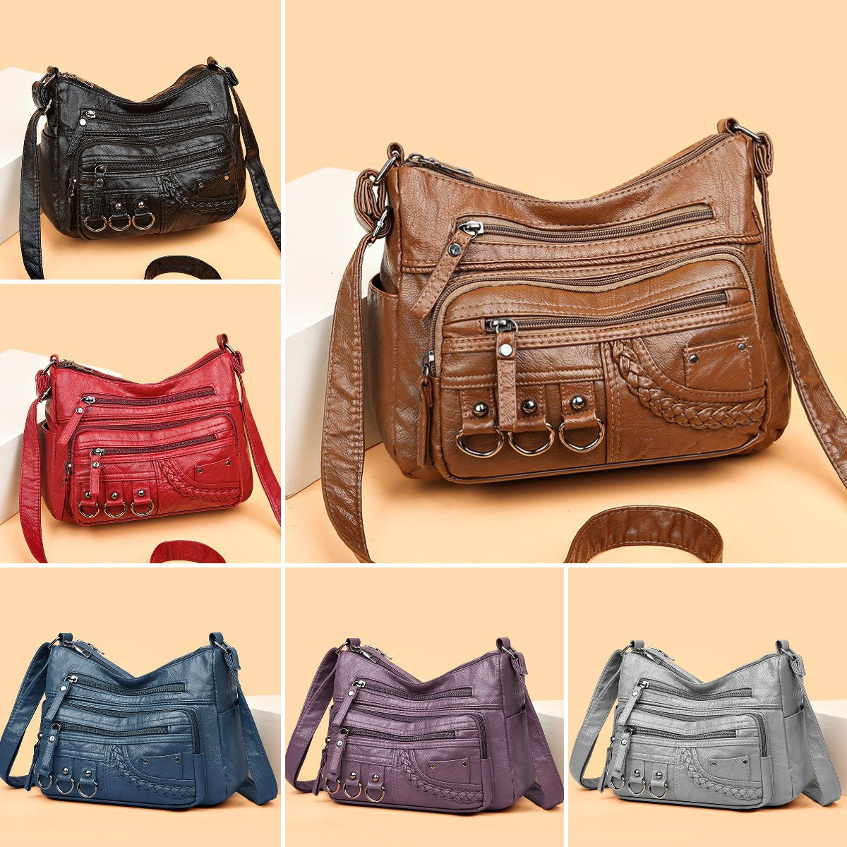 👜【Hot prodejní model】2026 nová velkokapacitní měkká kožená taška přes rameno/crossbody taška