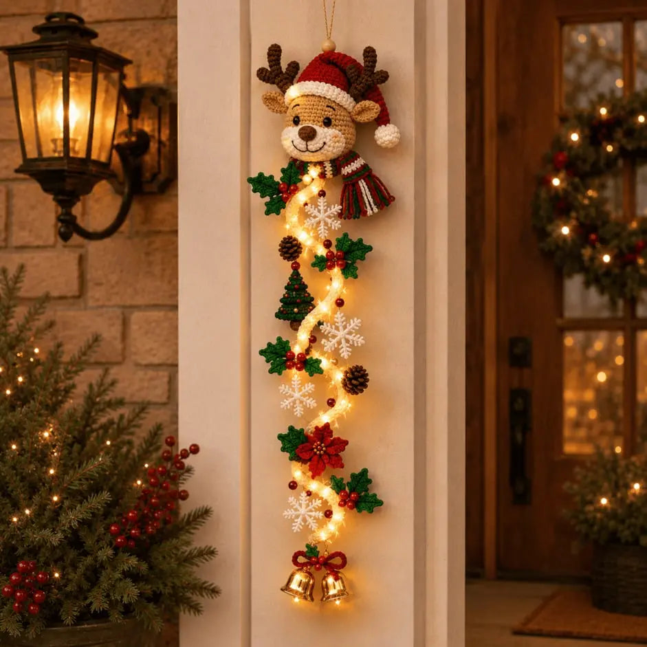 🎄🎅🎃Utolsó nap! 🎅Élvezze az 50%-os kedvezményt a világító karácsonyi ajtódíszekre!