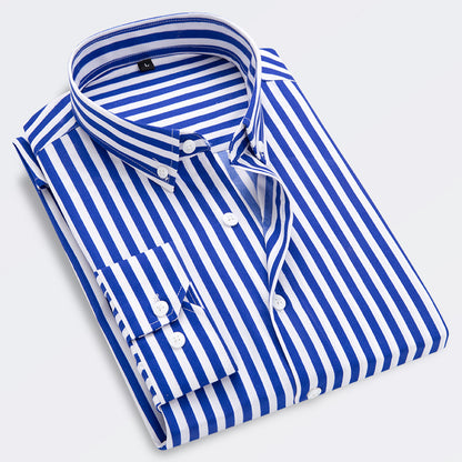 🔥👕【M-5XL】Pánská business košile s dlouhým rukávem v pruzích 2026 - Každodenní univerzální styl