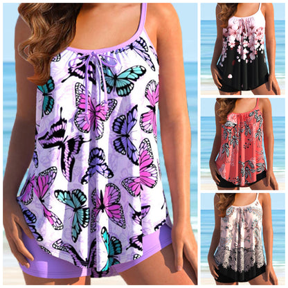 🌈🌴✨【S-4XL】 2026 Nové dvoudílné bikiny Plus Size s potiskem