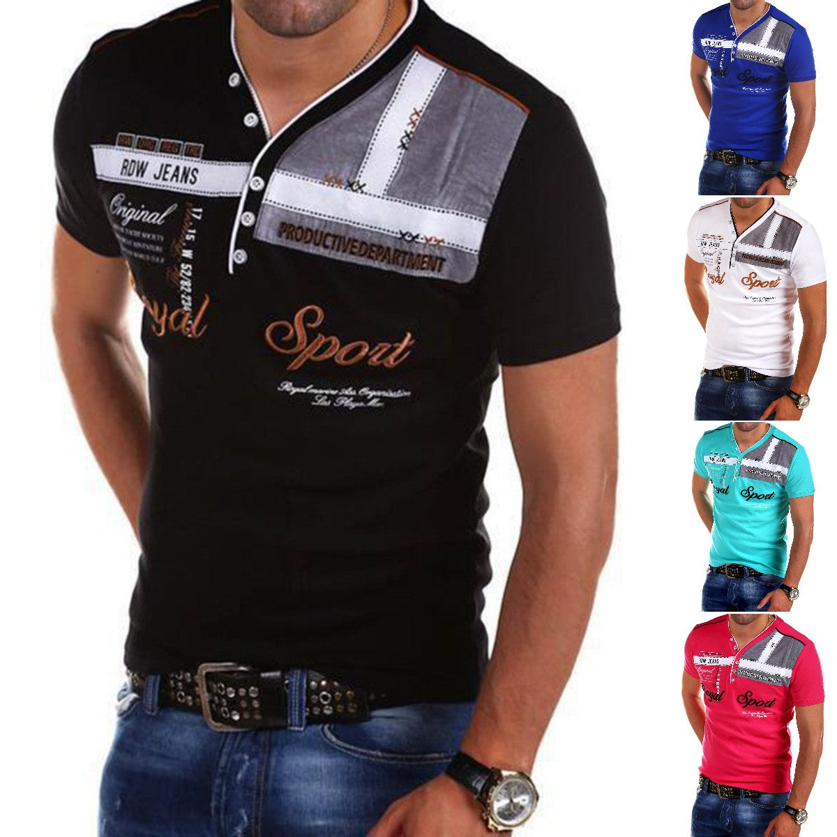 🌹50% de descuento 💖[S-4XL]✨ Camiseta ligera de manga corta con cuello en V para hombre, primavera 2026