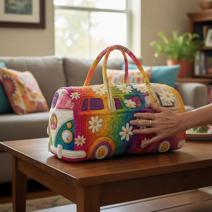 👜💐【(16x8x8) palců】Polstrovaná cestovní taška Hippie Van
