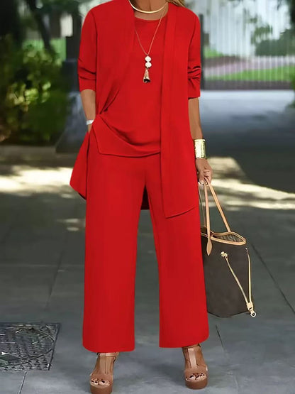 🔥【Traje de tres piezas】🔥【S-5XL】 Ropa casual profesional para mujer 2026, moderna y sencilla (40-100 kg)