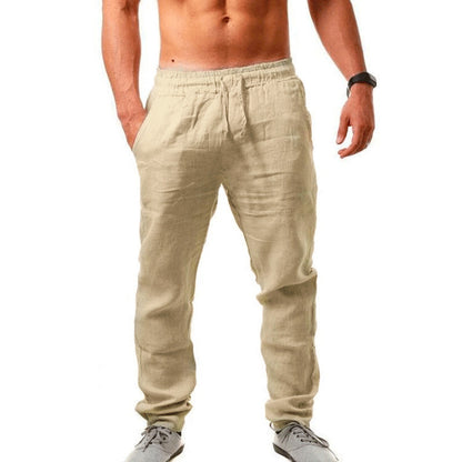 😍👖【S-4XL】💥Nuevos pantalones deportivos casuales de verano para hombre 2026, tallas grandes, versión ancha, material transpirable de algodón y lino.
