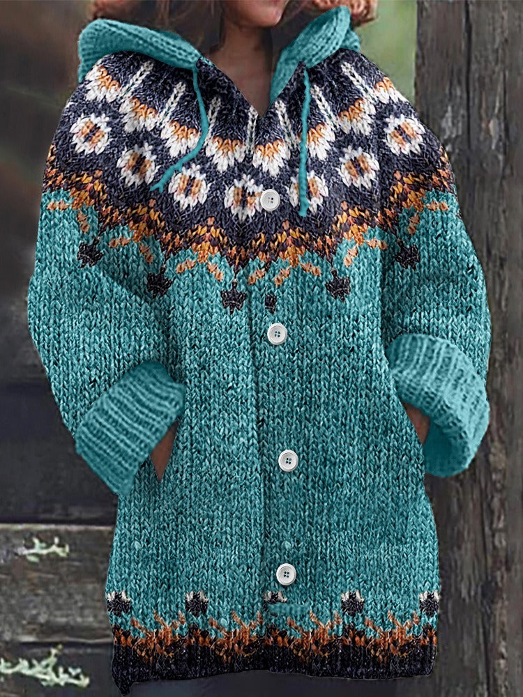 🔥 Utolsó nap – 50% kedvezmény 🔥【S–5XL】✨ Új, színes, kapucnis női kötött télikabát