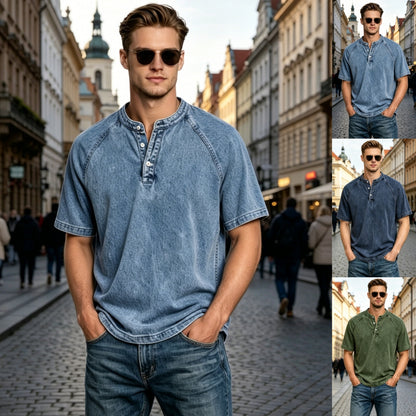 👕【S-5XL】Letní pánské retro tričko prémiové kvality, pohodlné a univerzální