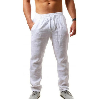 😍👖【S-4XL】💥Nuevos pantalones deportivos casuales de verano para hombre 2026, tallas grandes, versión ancha, material transpirable de algodón y lino.