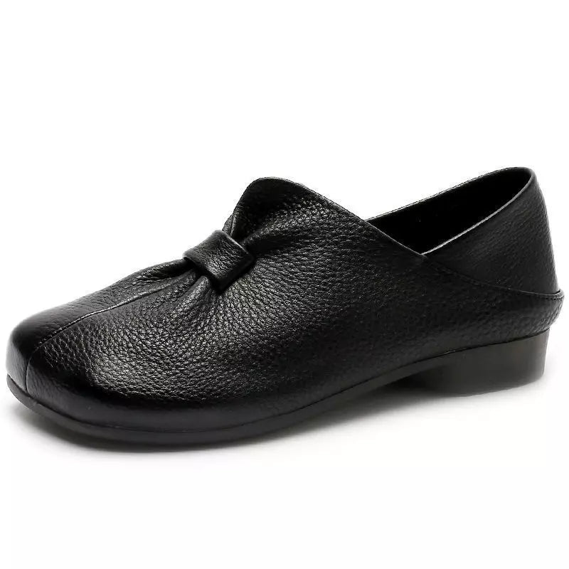 👡【35-42】Nové boty nazouvací s měkkou podrážkou a mašlí, vysoce kvalitní hovězí kůže, jednoduché a elegantní