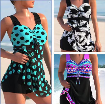 🩱🏖️【50% sleva 😍】【S-4XL】🌴2026 nové velké dámské plavky s potiskem, rychleschnoucí a prodyšné