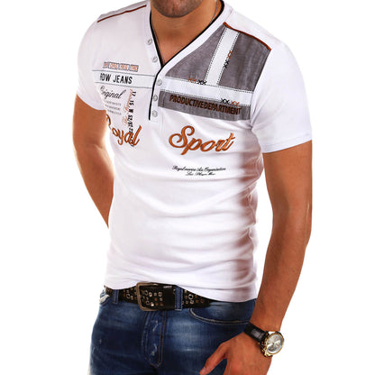 🌹50% de descuento 💖[S-4XL]✨ Camiseta ligera de manga corta con cuello en V para hombre, primavera 2026