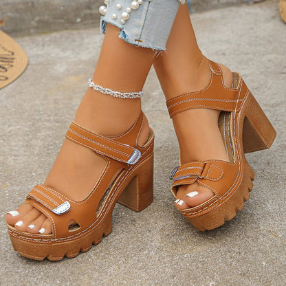 【35-43】🔥 Sandalias de plataforma con tacón grueso: para mayor altura, estabilidad y estilo.