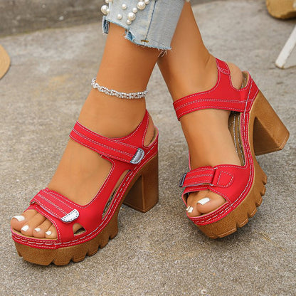 【35-43】🔥 Sandalias de plataforma con tacón grueso: para mayor altura, estabilidad y estilo.