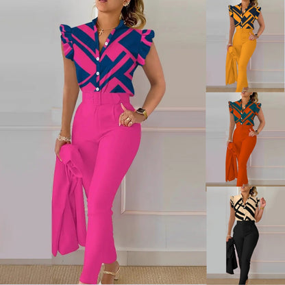 【descuento】💖Conjunto camiseta escote pico + pantalón pitillo