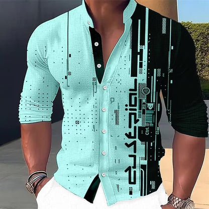 🔥👔【S-6XL】Pánské módní tričko s potiskem z čisté bavlny